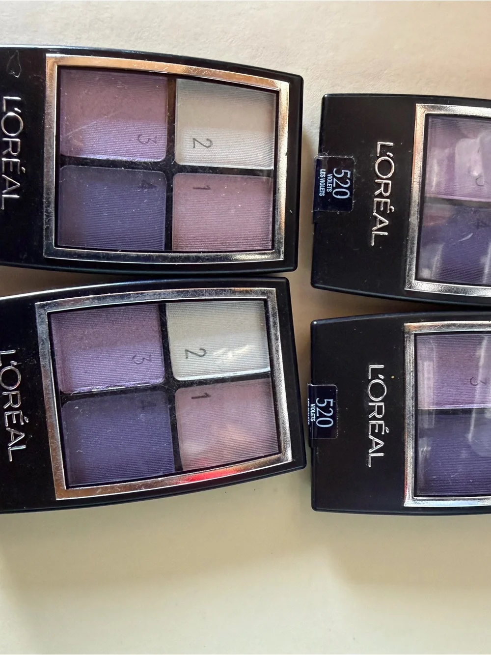 L'Oreal Purple Eyeshadow Quad Set - Lavender & Plum Mix